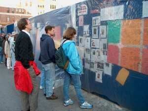 Missing Persons wall at Bellevue Hospital